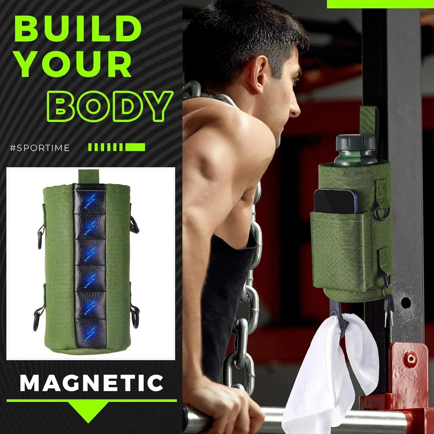 Celestial Magnetic Gym Water Bottle Bag Holder